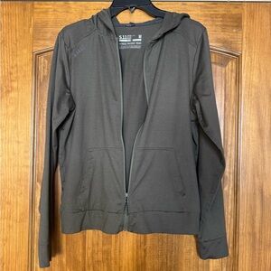 5.11 Tactical Olive Green Light-weight Zip-Up Hoodie